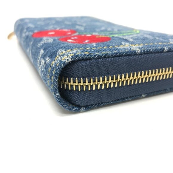 LOUIS VUITTON M23161 Murakami Takashi Monogram Denim Cherry Zippy Wallet - Picture 4 of 10